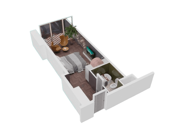 1 Bedroom - 32.1 sq.m