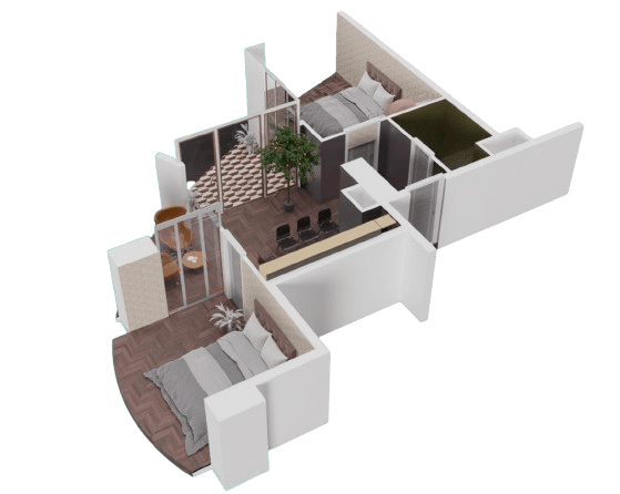 3 Bedrooms - 62.1 sq.m